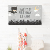 Batman Super Hero First Birthday Banner (Insitu)