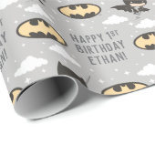 Batman Super Hero First Birthday Cadeaupapier (Rol Hoek)