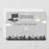 Batman Super Hero First Birthday Kaart (Voorkant)