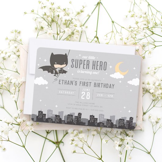 Batman Super Hero First Birthday Kaart