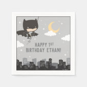 Batman Super Hero First Birthday Napkins Servet (Voorkant)