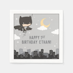 Batman Super Hero First Birthday Napkins Servet