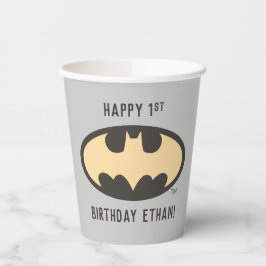 Batman Super Hero First Birthday Paper Cups Papieren Bekers