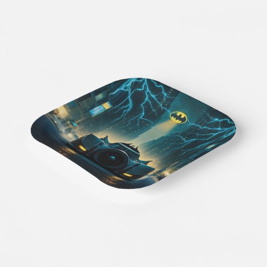 Batman Super Hero Verjaardagspapier Borden Papieren Bordje (Gebogen)