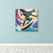Batman Surfen Canvas Afdruk (Insitu (Houten vloer))