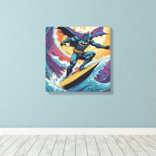 Batman Surfen Canvas Afdruk (Insitu (Houten vloer))