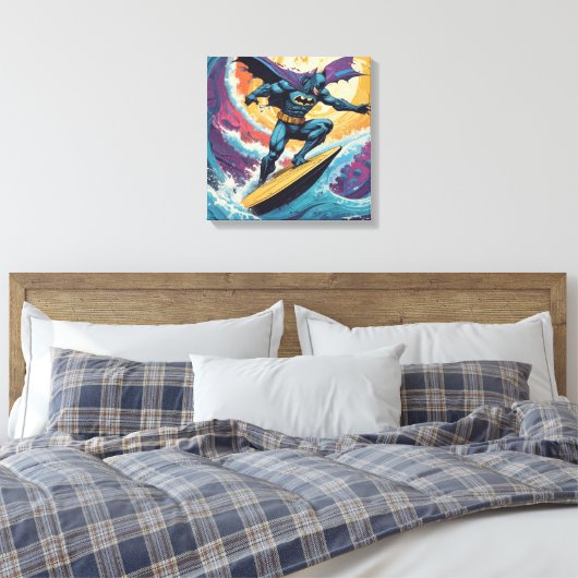 Batman Surfen Canvas Afdruk (Insitu (Slaapkamer))