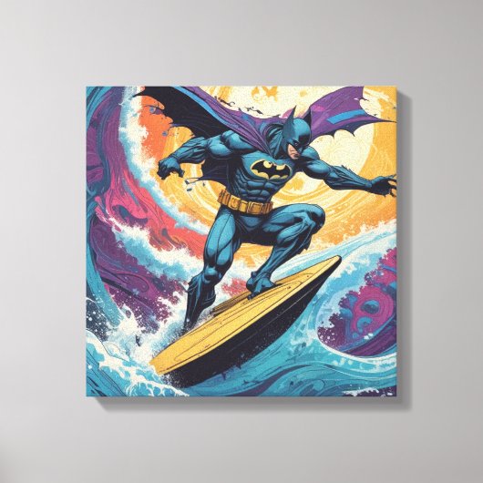Batman Surfen Canvas Afdruk (Voorkant)