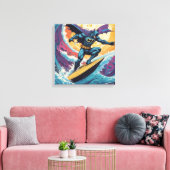 Batman Surfen Canvas Afdruk (Insitu (Woonkamer))