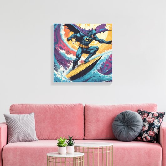 Batman Surfen Canvas Afdruk (Insitu (Woonkamer))
