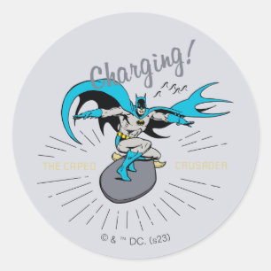 Batman Surfing - Charge! Ronde Sticker