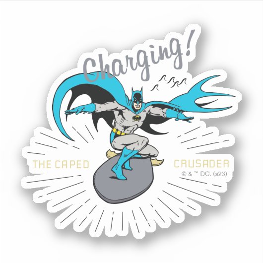 Batman Surfing - Charge! Sticker (Voorkant)