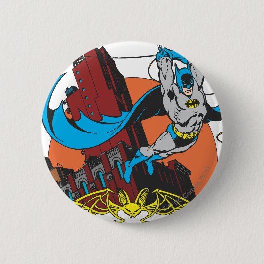 Batman Swings van Skyscraper 2 Ronde Button 5,7 Cm (Voorkant)