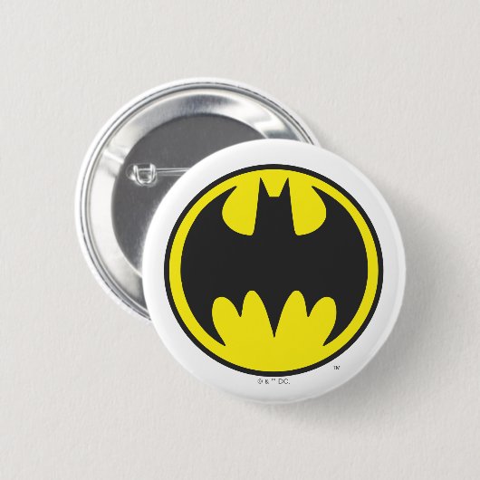Batman Symbol | Bat Circle Logo Ronde Button 5,7 Cm (Voorkant /achterkant)
