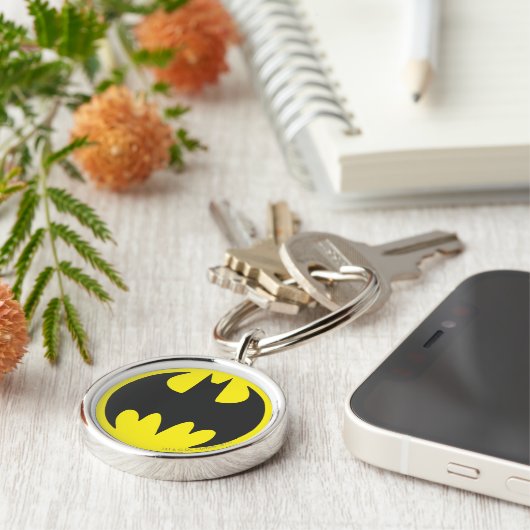 Batman Symbol | Bat Circle Logo Sleutelhanger (Zijkant)