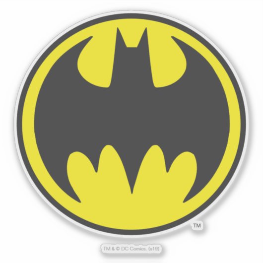 Batman Symbol | Bat Circle Logo Sticker (Voorkant)