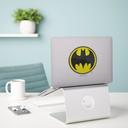 Batman Symbol | Bat Circle Logo Sticker (Laptop op bureau)