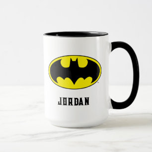 Batman Symbol Bat Oval Logo Jouw namen toevoeg Mok