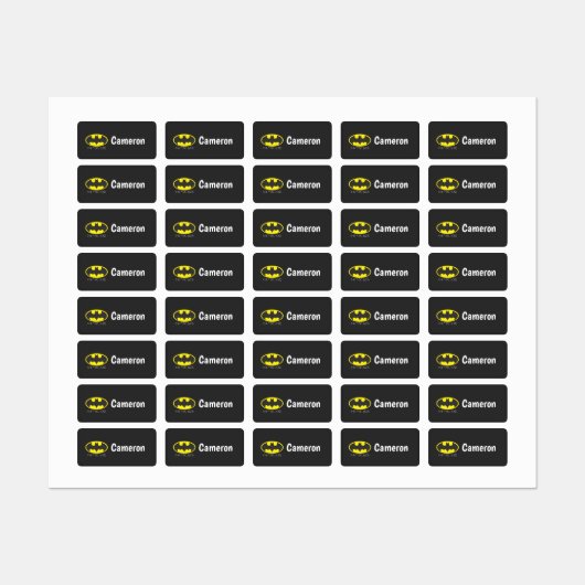 Batman Symbol | Bat Oval Logo Labels (Vel)