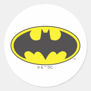 Batman Symbol Bat Oval Logo Ronde Sticker
