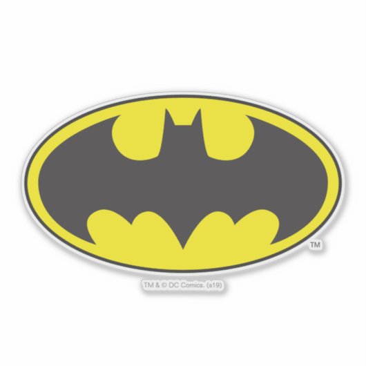 Batman Symbol | Bat Oval Logo Sticker (Voorkant)