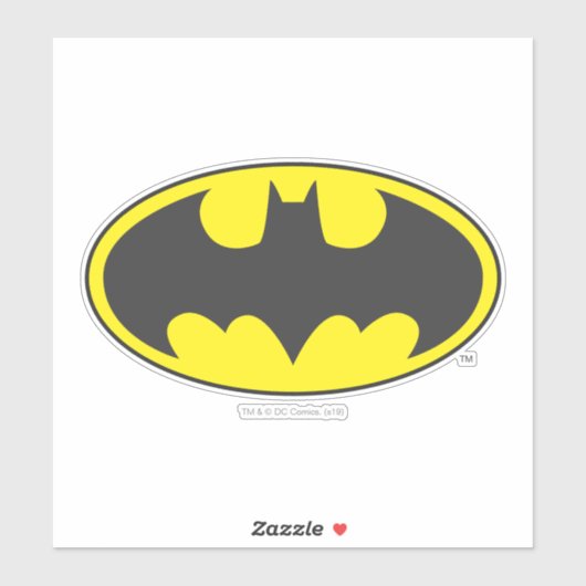 Batman Symbol | Bat Oval Logo Sticker (Vel)