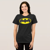 Batman Symbol | Bat Oval Logo Tri-Blend Shirt (Voorkant volledig)