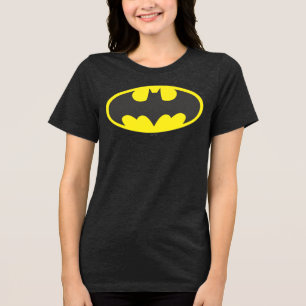 Batman Symbol   Bat Oval Logo Tri-Blend Shirt