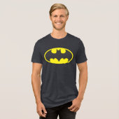 Batman Symbol | Bat Oval Logo Tri-Blend Shirt (Voorkant volledig)
