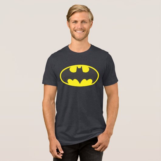Batman Symbol | Bat Oval Logo Tri-Blend Shirt (Voorkant volledig)