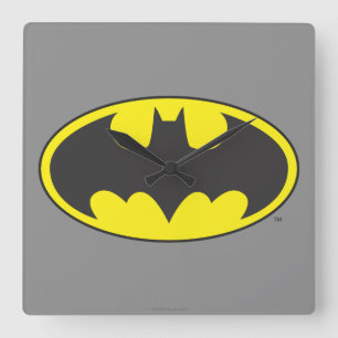Batman Symbol   Bat Oval Logo Vierkante Klok