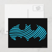 Batman Symbol | Blauwe Logo met streep Briefkaart (Voorkant / Achterkant)