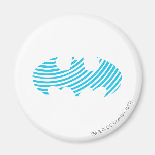Batman Symbol   Blauwe streep Logo Magneet