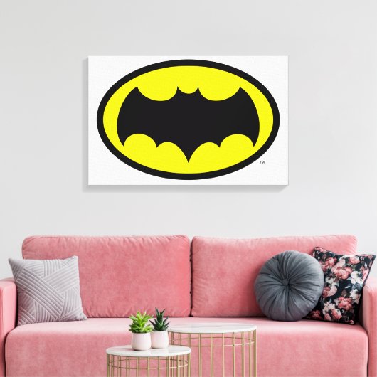 Batman Symbol Canvas Afdruk (Insitu (Woonkamer))