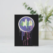 Batman Symbol | Cirkel Paarse Logo Briefkaart (Staand voorkant)