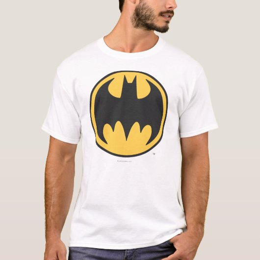 Batman Symbol | Dark Yellow Circle Logo T-shirt (Voorkant)