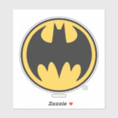 Batman Symbol | Donkergele cirkelvormige Logo Sticker (Vel)