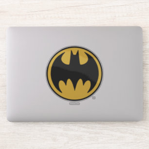 Batman Symbol Donkergele cirkelvormige Logo Sticker