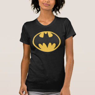 Batman Symbol   Donkergele cirkelvormige Logo T-shirt