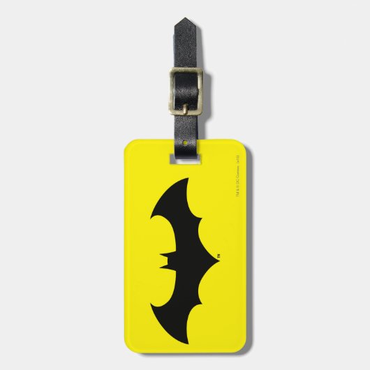 Batman Symbol | Eenvoudig BBT Silhouette-Logo Bagagelabel (Voorkant verticaal)