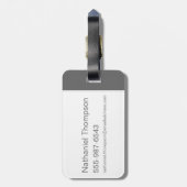 Batman Symbol | Eenvoudig BBT Silhouette-Logo Bagagelabel (Achterkant verticaal)