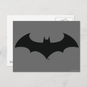 Batman Symbol | Eenvoudig BBT Silhouette-Logo Briefkaart (Voorkant / Achterkant)