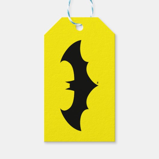 Batman Symbol | Eenvoudig BBT Silhouette-Logo Cadeaulabel (Voorkant)