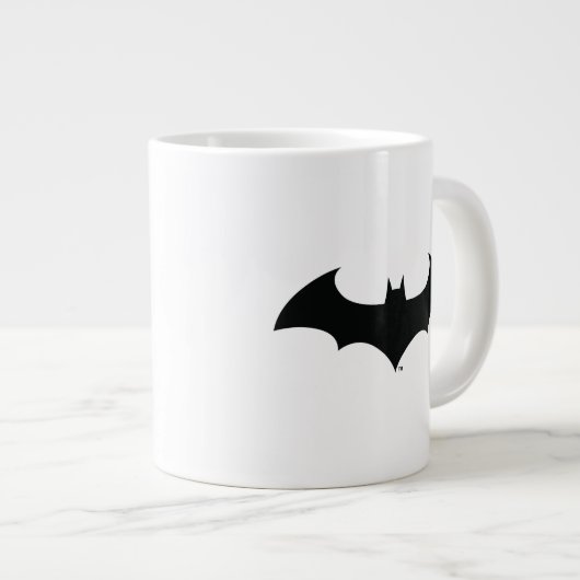 Batman Symbol | Eenvoudig BBT Silhouette-Logo Grote Koffiekop (Voorkant rechts)