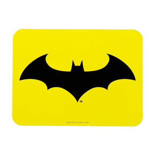 Batman Symbol | Eenvoudig BBT Silhouette-Logo Magneet (Horizontaal)