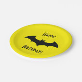 Batman Symbol | Eenvoudig BBT Silhouette-Logo Papieren Bordje (Gekanteld)