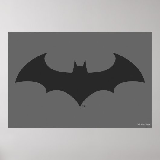 Batman Symbol | Eenvoudig BBT Silhouette-Logo Poster (Voorkant)