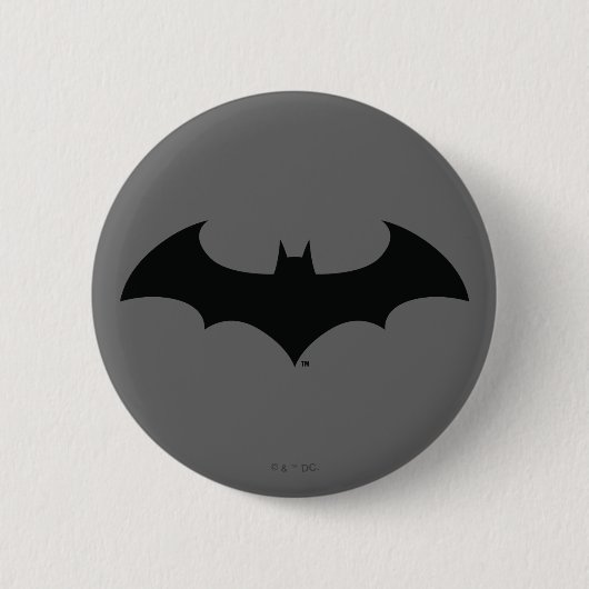 Batman Symbol | Eenvoudig BBT Silhouette-Logo Ronde Button 5,7 Cm (Voorkant)