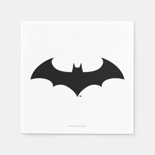 Batman Symbol | Eenvoudig BBT Silhouette-Logo Servet (Voorkant)
