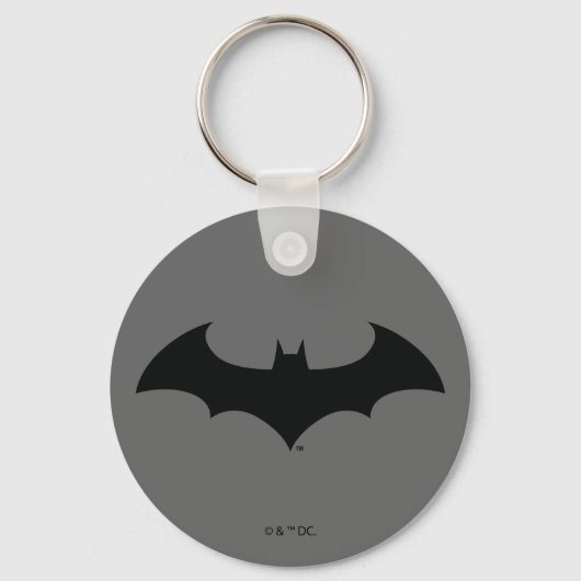 Batman Symbol | Eenvoudig BBT Silhouette-Logo Sleutelhanger (Voorkant)
